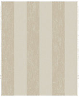 Boutique Mercury Champagne Metallic effect Striped Embossed Wallpaper Sample