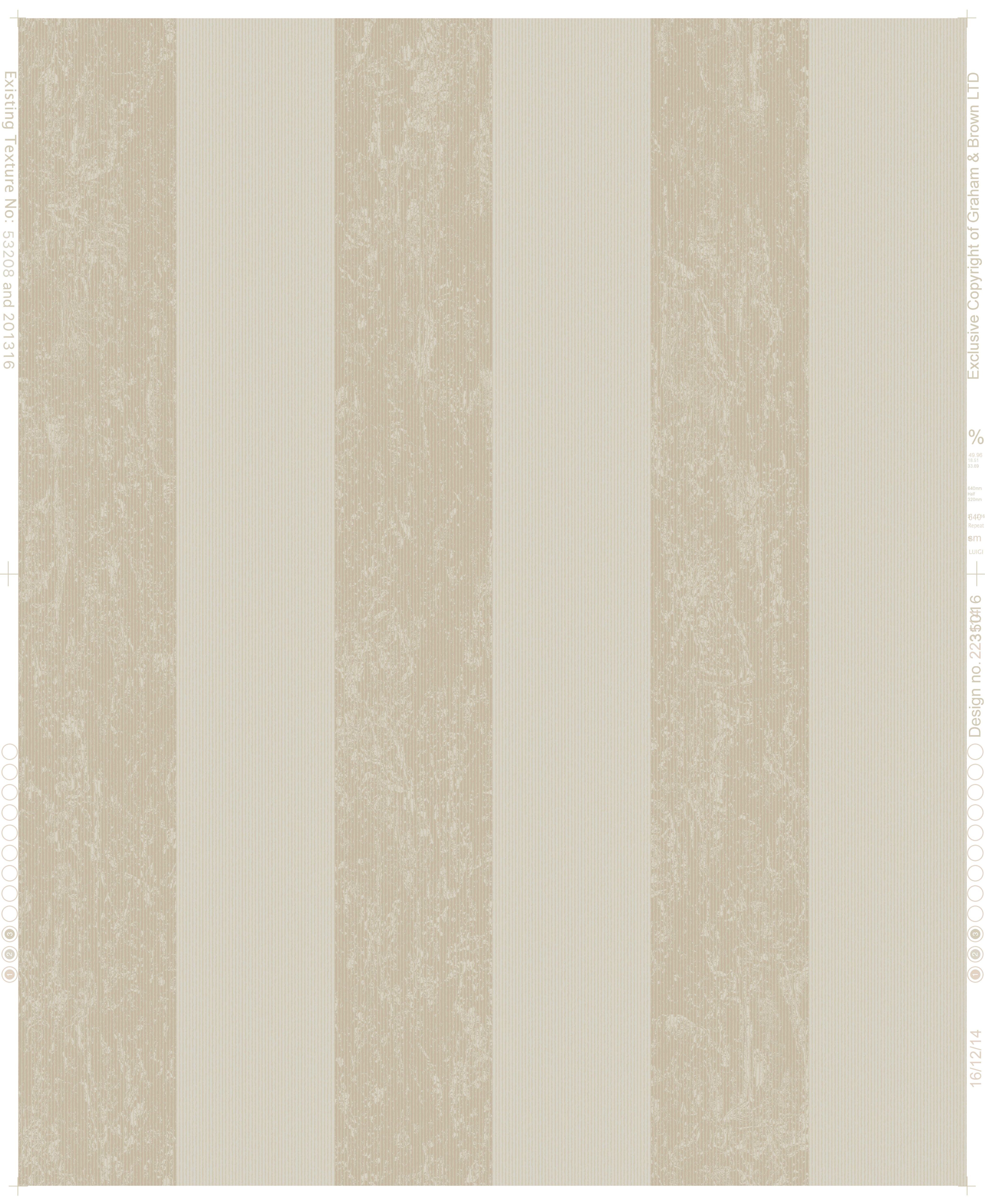 Boutique Mercury Champagne Striped Metallic effect Embossed Wallpaper