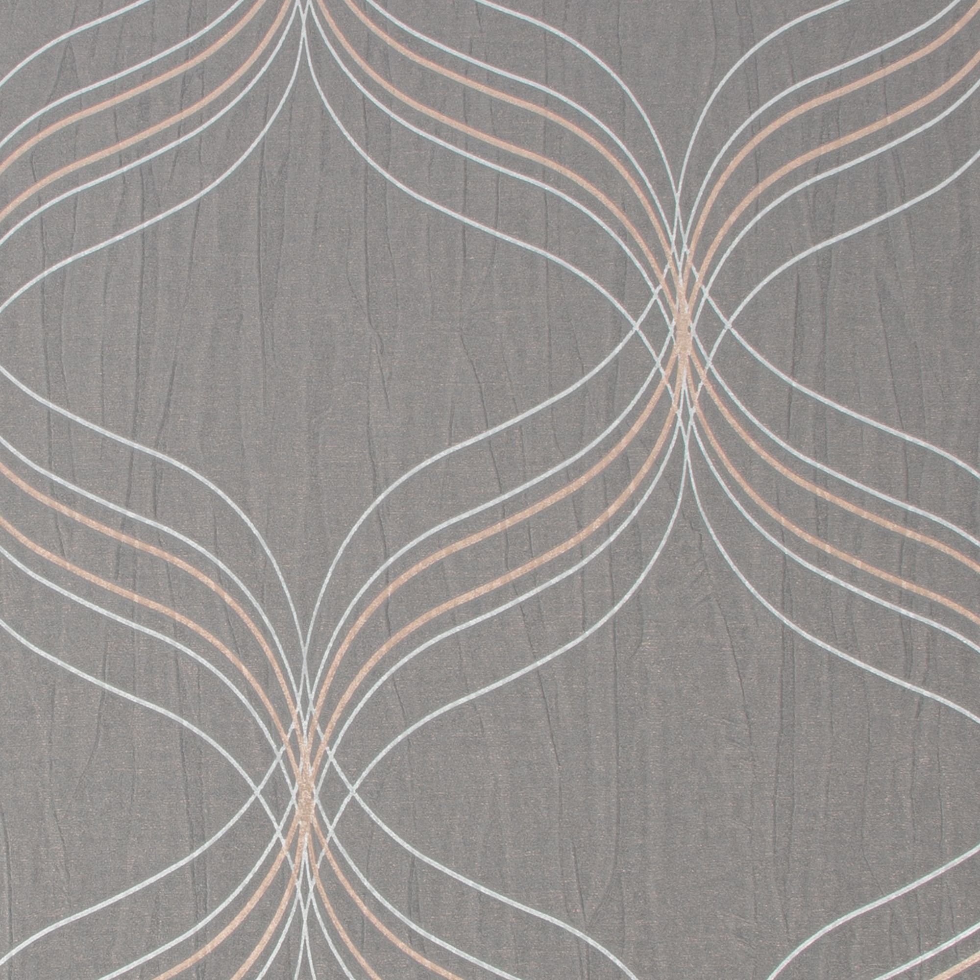 Boutique Optical Grey Bronze effect Geometric Textured Wallpaper Sample