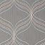 Boutique Optical Grey Bronze effect Geometric Textured Wallpaper