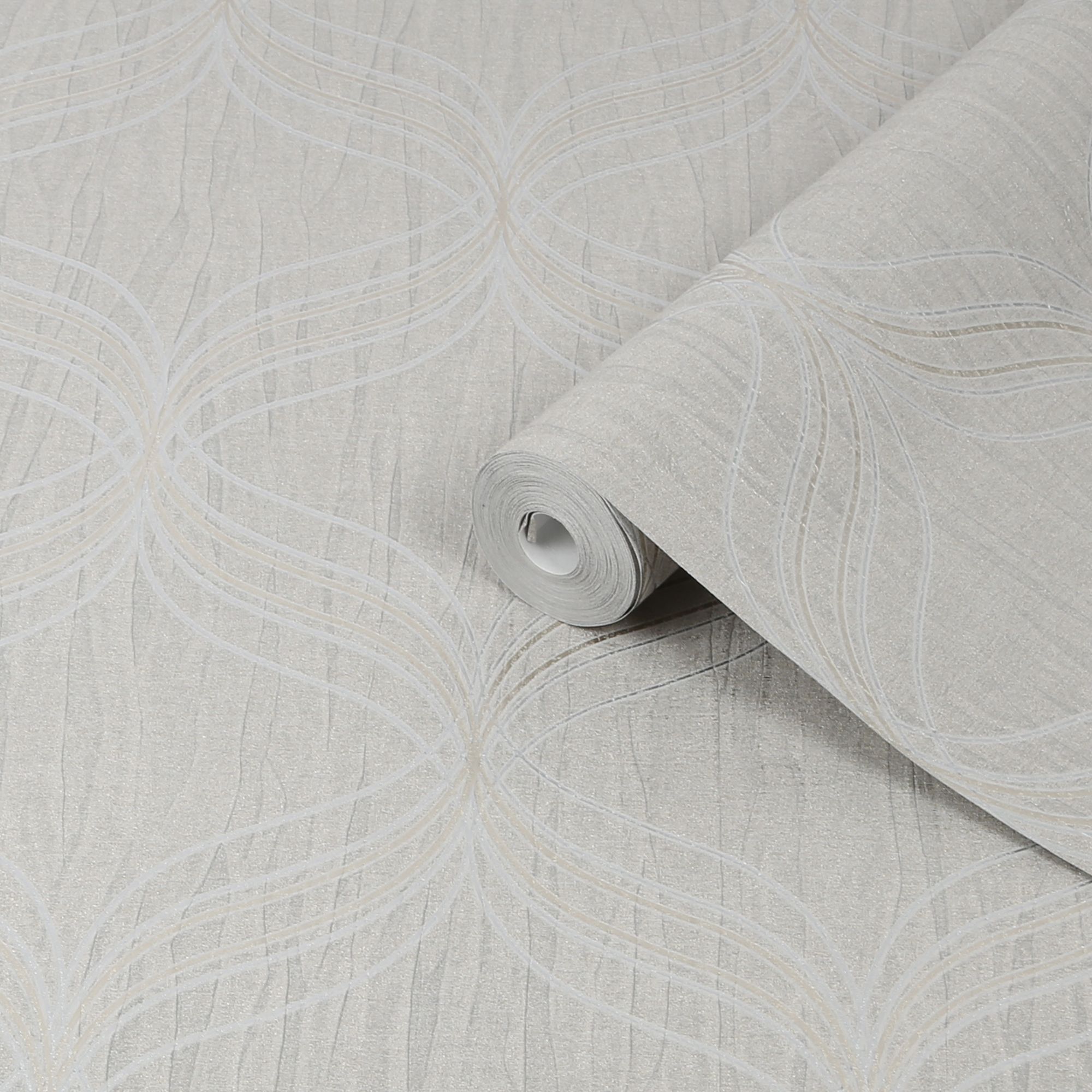 Boutique Optical Grey Geometric Textured Wallpaper Sample | DIY at B&Q