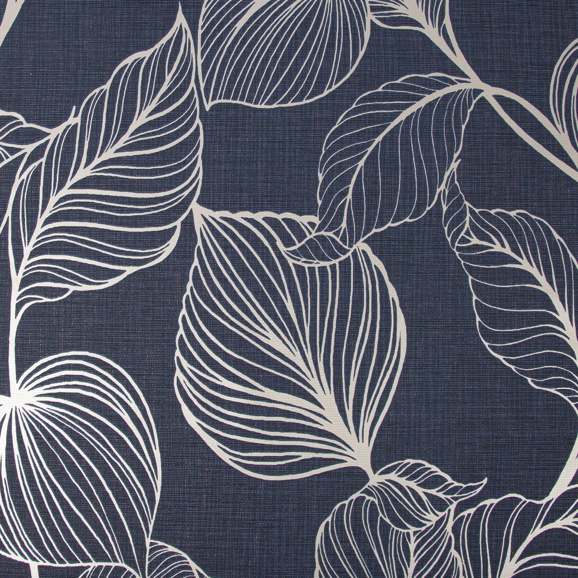 Boutique Royal palm Sapphire Leaf Gold effect Textured Wallpaper | DIY