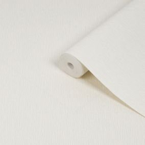 Boutique Shimmer Ivory Wave Metallic & glitter effect Textured Wallpaper Sample