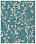 Boutique Silhouette sprig Teal Metallic effect Floral Embossed Wallpaper Sample