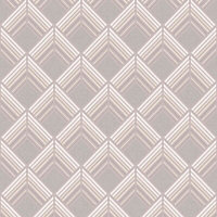 Boutique Solitaire Taupe Geometric Metallic effect Smooth Wallpaper