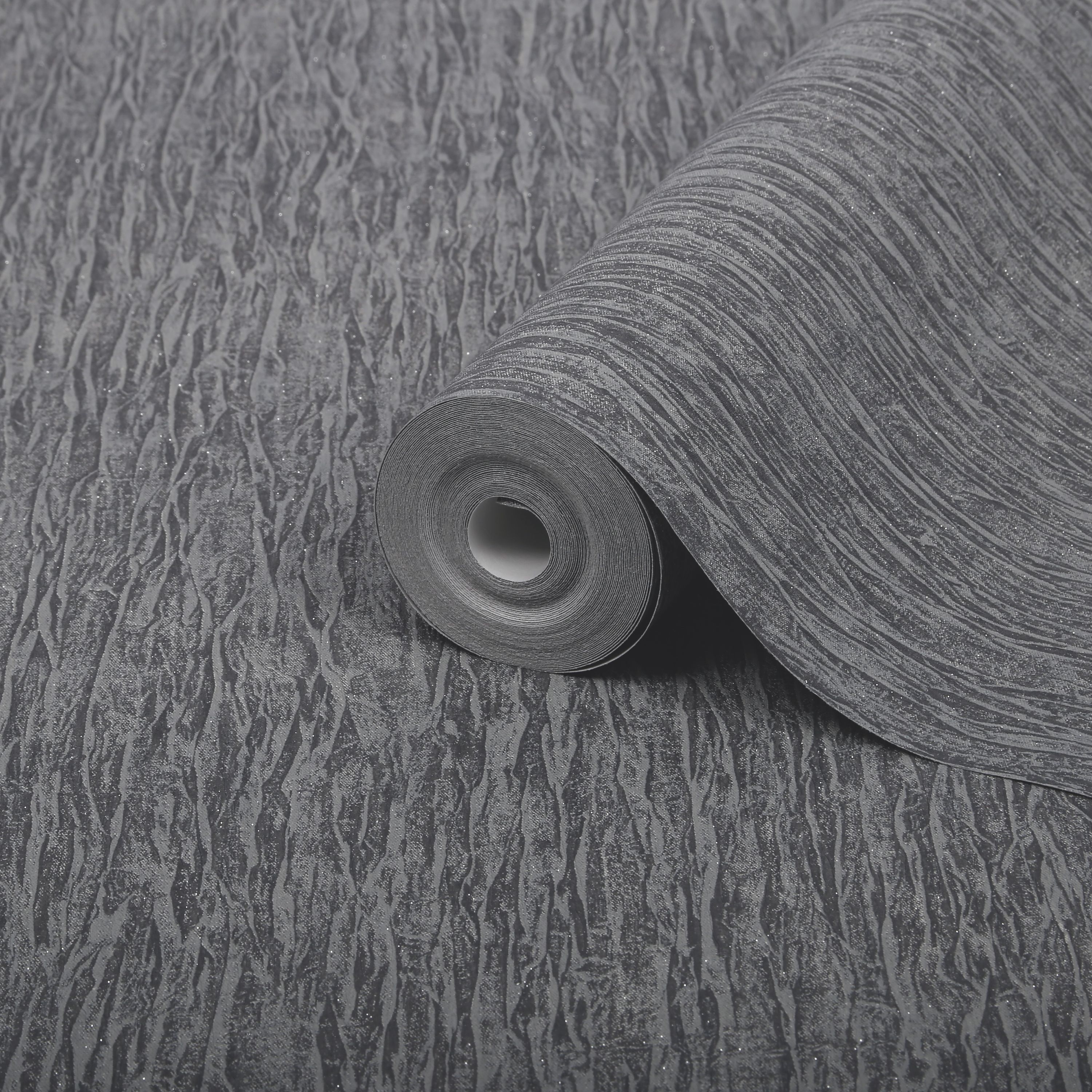 Boutique Sorrento Storm Glitter effect Embossed Wallpaper DIY at B&Q