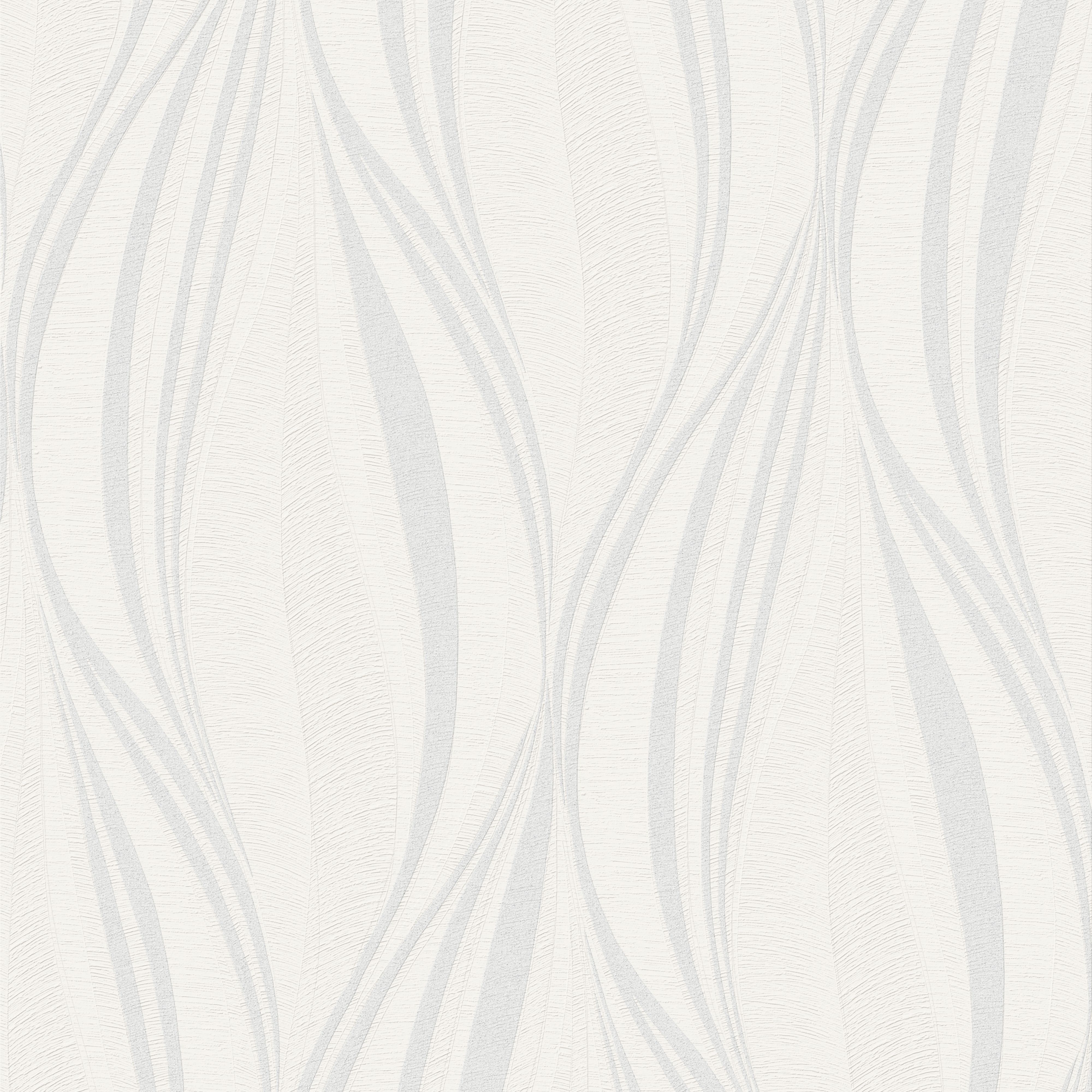 Boutique Tango White Geometric Silver glitter effect Embossed Wallpaper