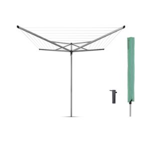 Brabantia 4 Arm Metallic grey Rotary airer, 40m