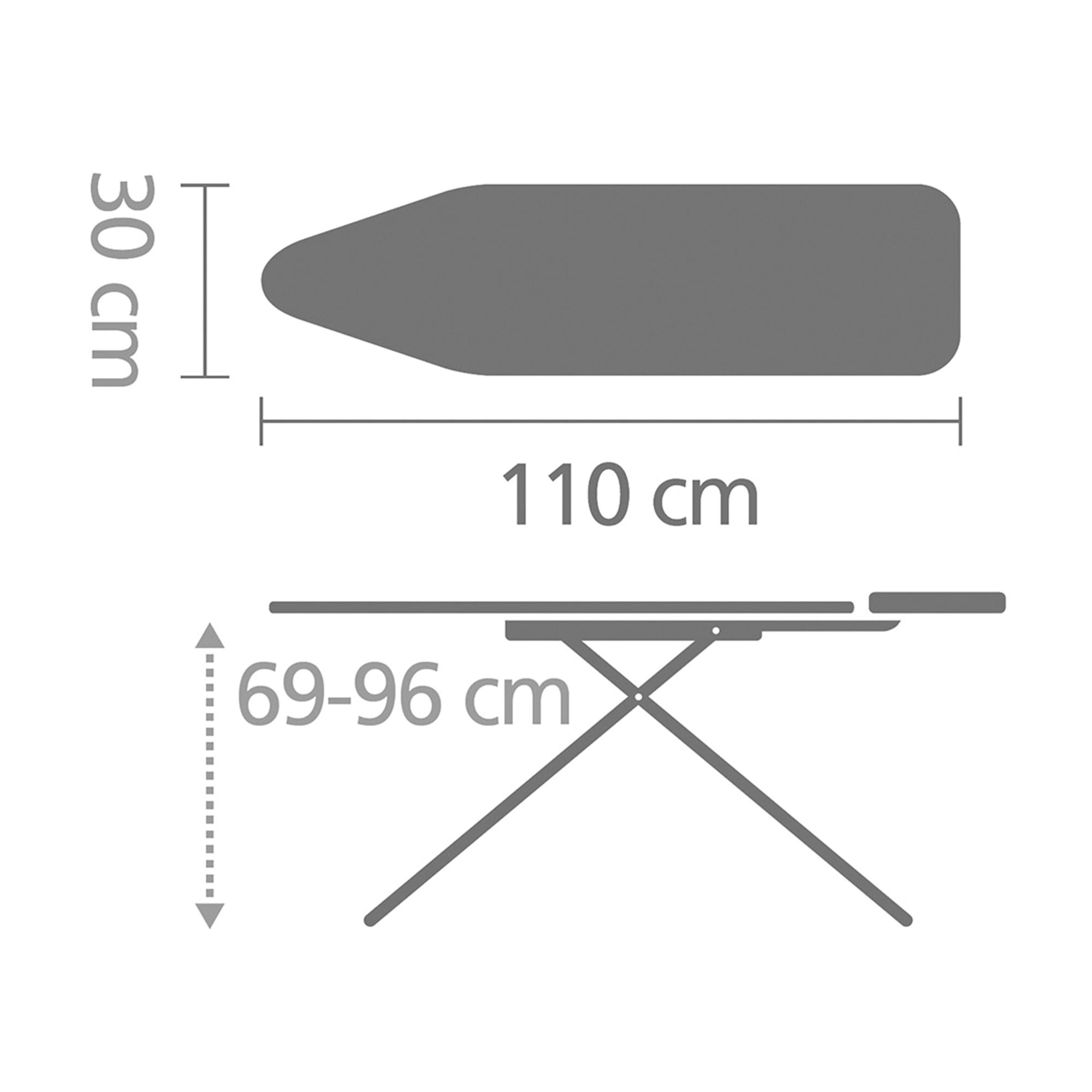 Brabantia Denim Blue Ironing board (L)110cm (W)30cm