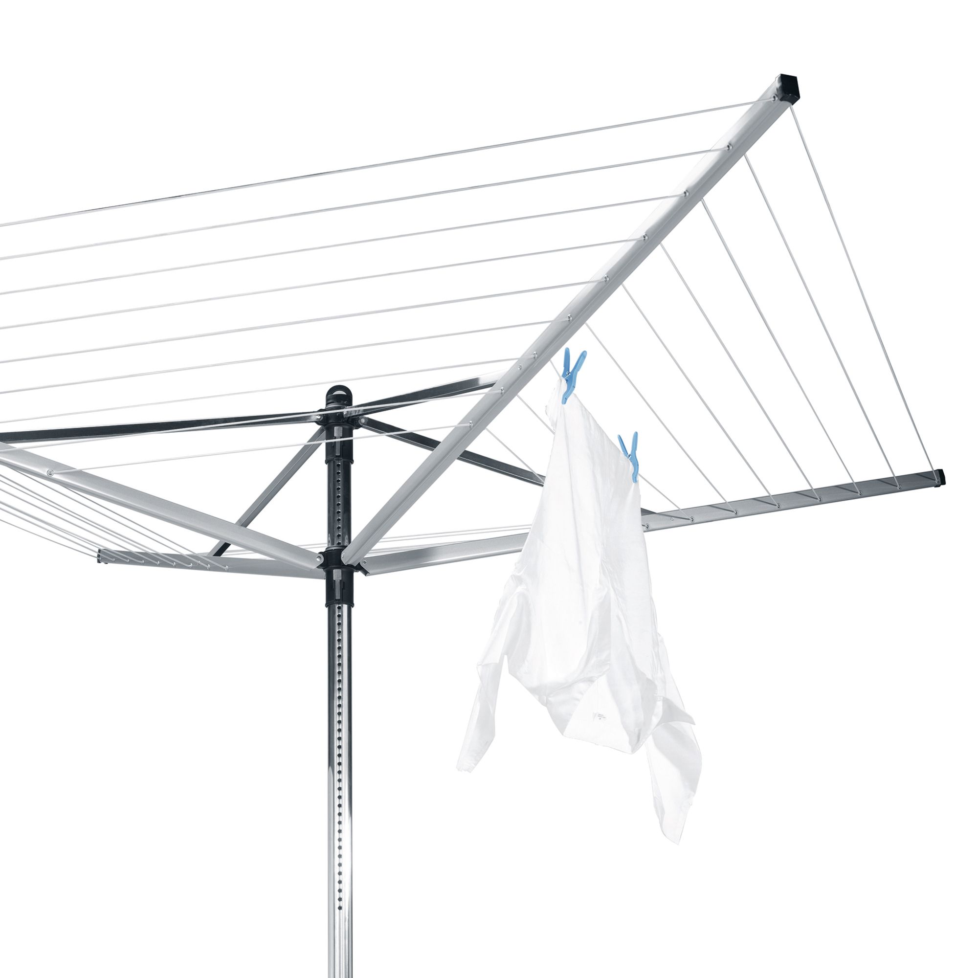 Brabantia Lift-O-Matic Silver effect Steel 4 Arm Garden Rotary airer, 40m