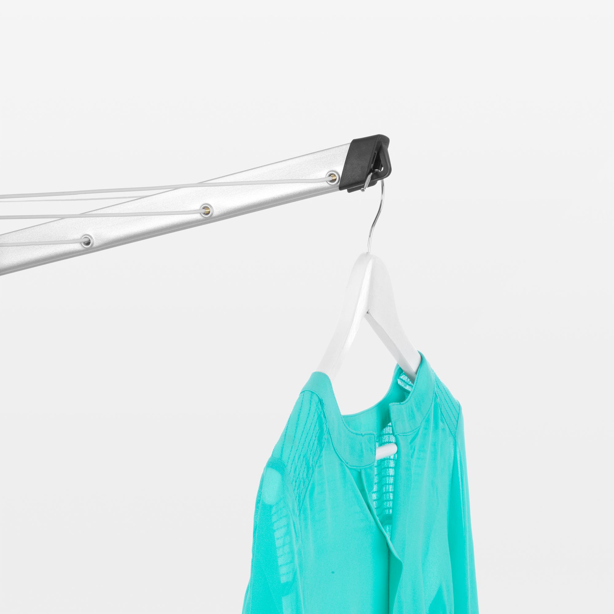 Brabantia Lift-O-Matic Silver effect Steel 4 Arm Garden Rotary airer, 60m