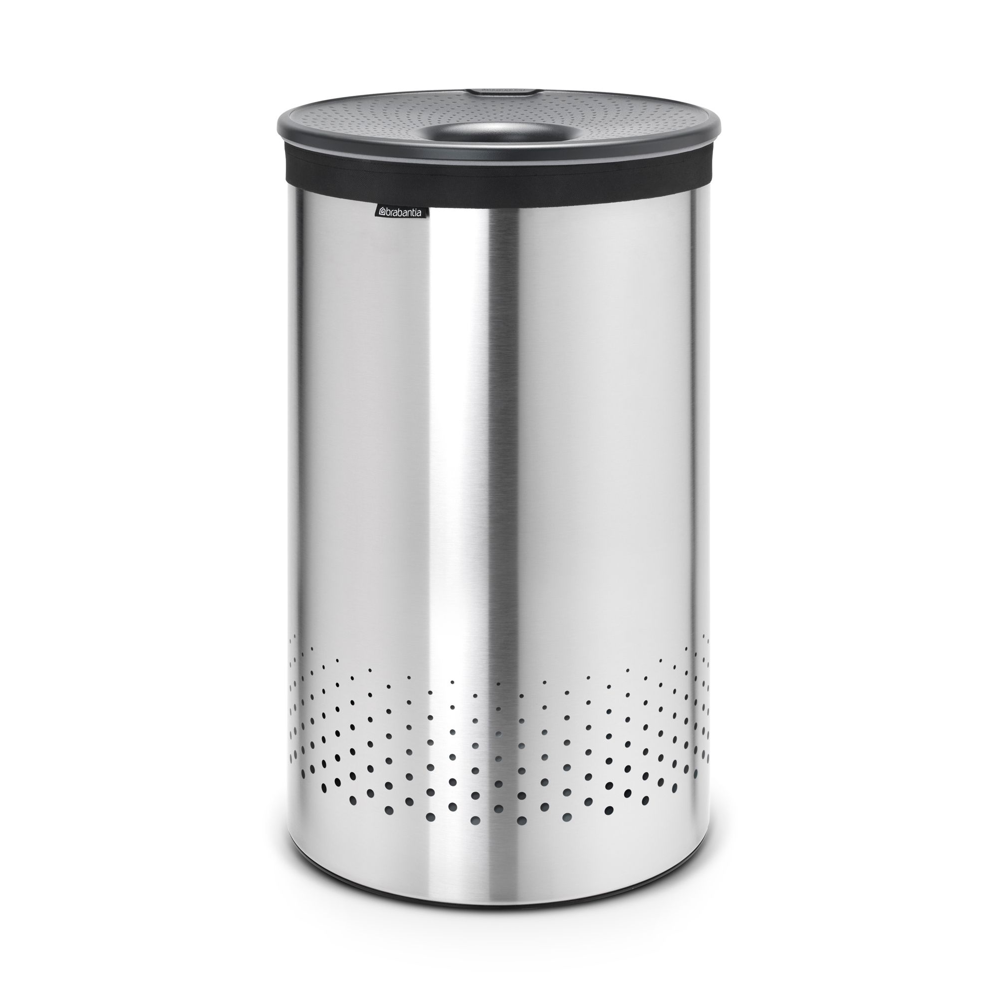 Brabantia Matt Grey Steel Large Laundry bin, 60L