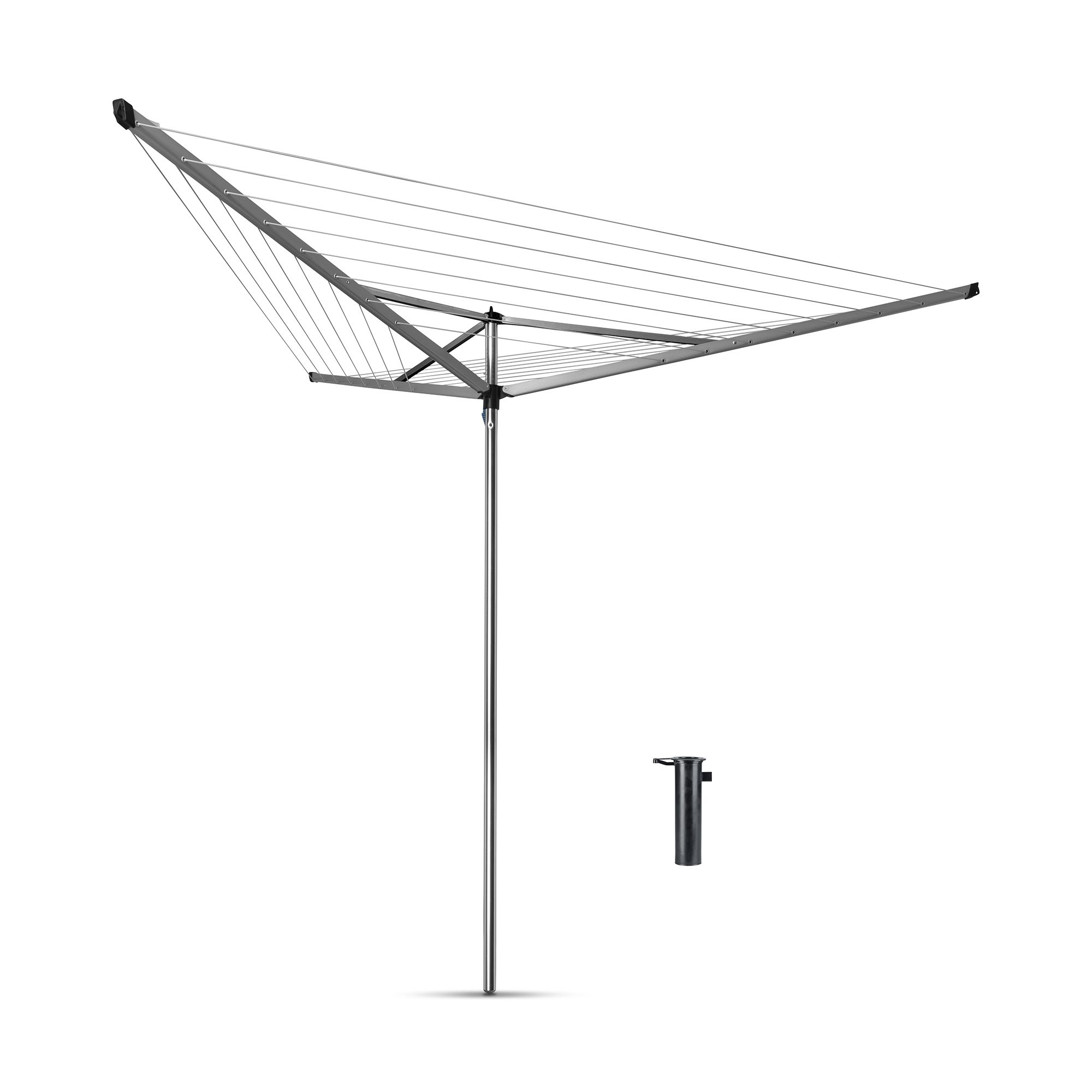 Brabantia Metallic grey Aluminium & plastic Garden Rotary airer, 30m
