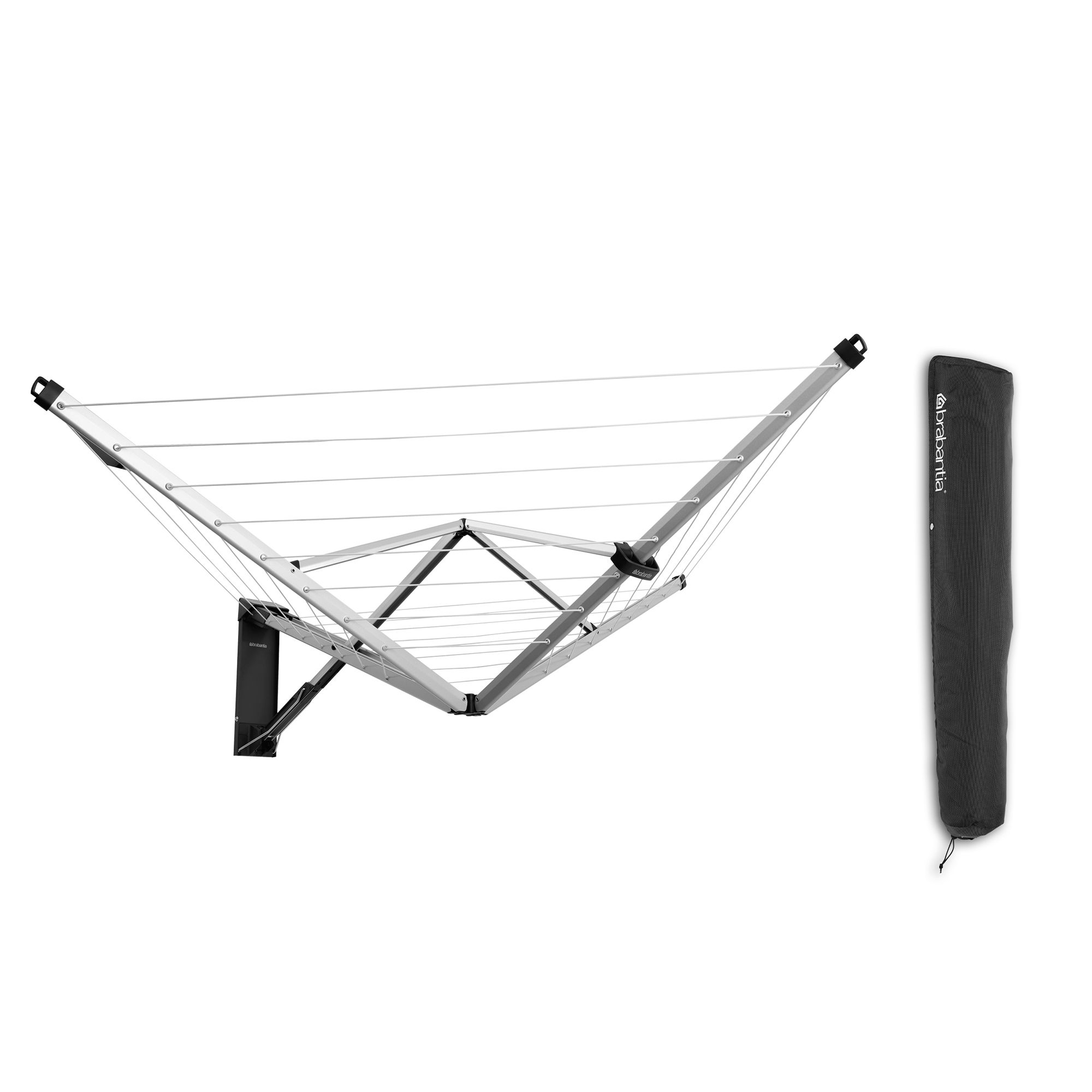 Brabantia Metallic grey Wall-mounted Laundry airer, 24m