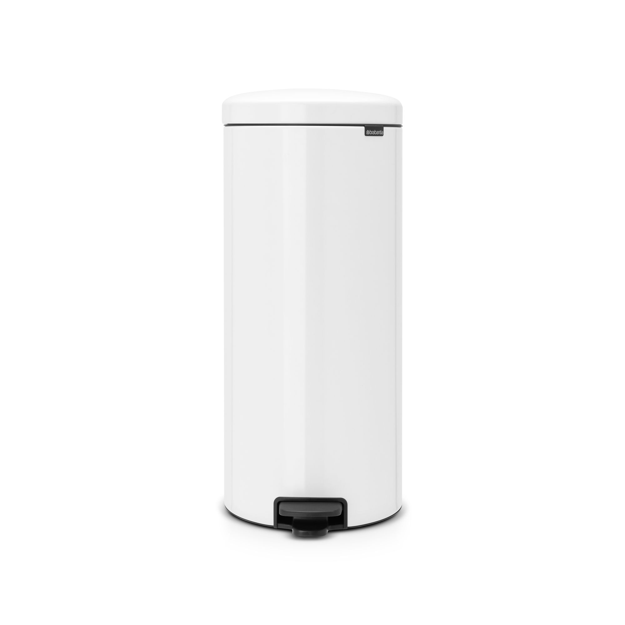 Brabantia NewIcon Standard White Metal Pedal Bin - 30L Freestanding