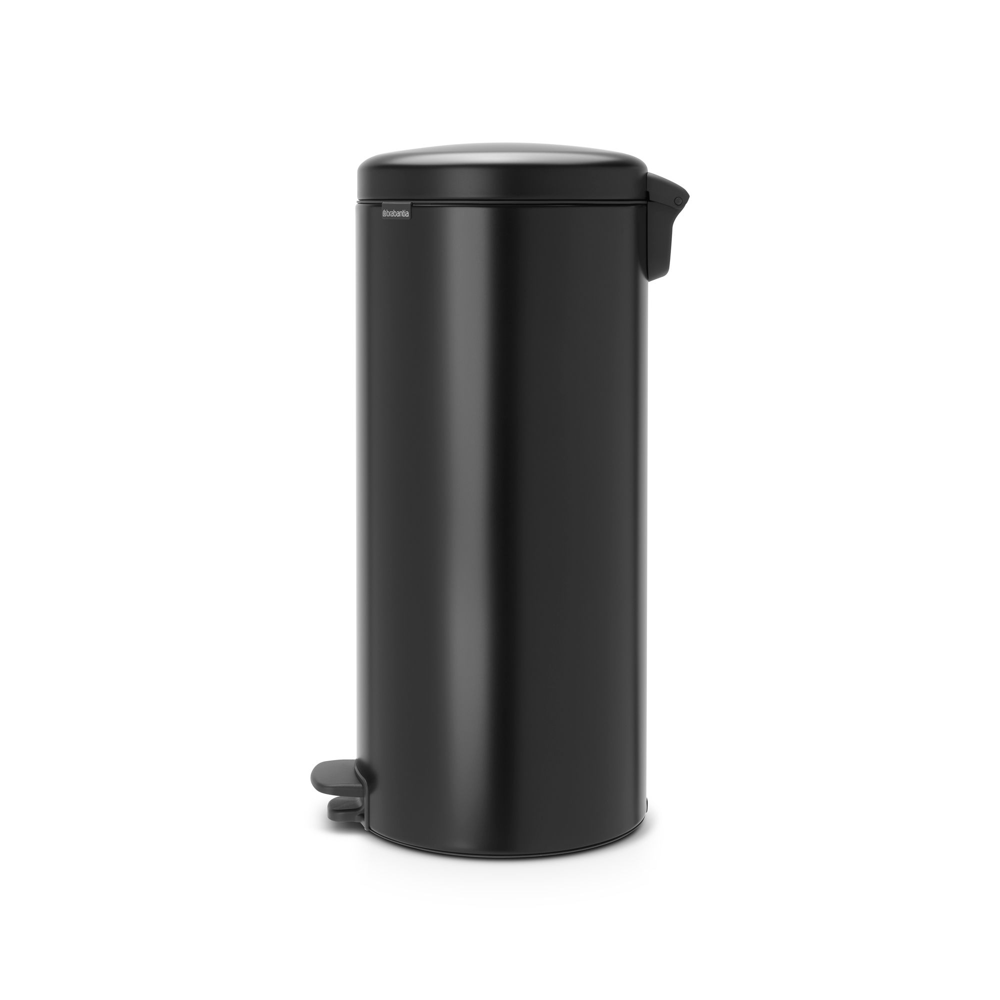 Brabantia Pedal Matt Black Metal Pedal Bin - 30L Freestanding