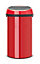 Brabantia Red Metal Touch Bin - 60L