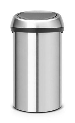 Brabantia Silver effect Metal Touch Bin - 60L