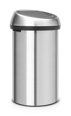 Brabantia Silver effect Metal Touch Bin - 60L