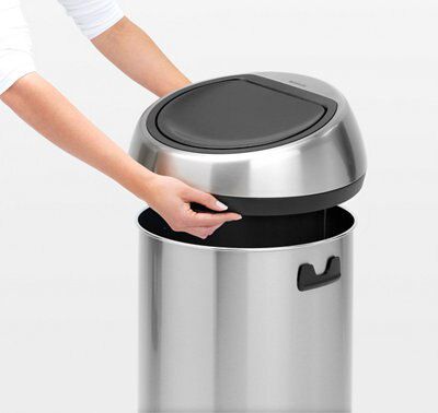 Brabantia Silver effect Metal Touch Bin - 60L