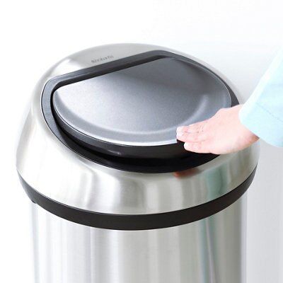 Brabantia Silver effect Metal Touch Bin - 60L