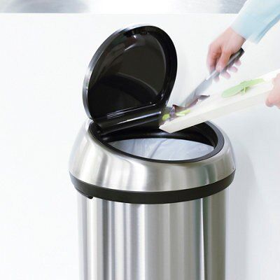Brabantia Silver effect Metal Touch Bin - 60L