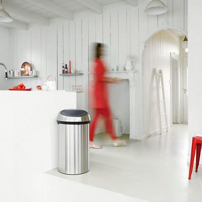 Brabantia Silver effect Metal Touch Bin - 60L