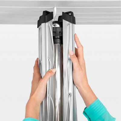 Brabantia Silver effect Steel 4 Arm Garden Rotary airer, 50m