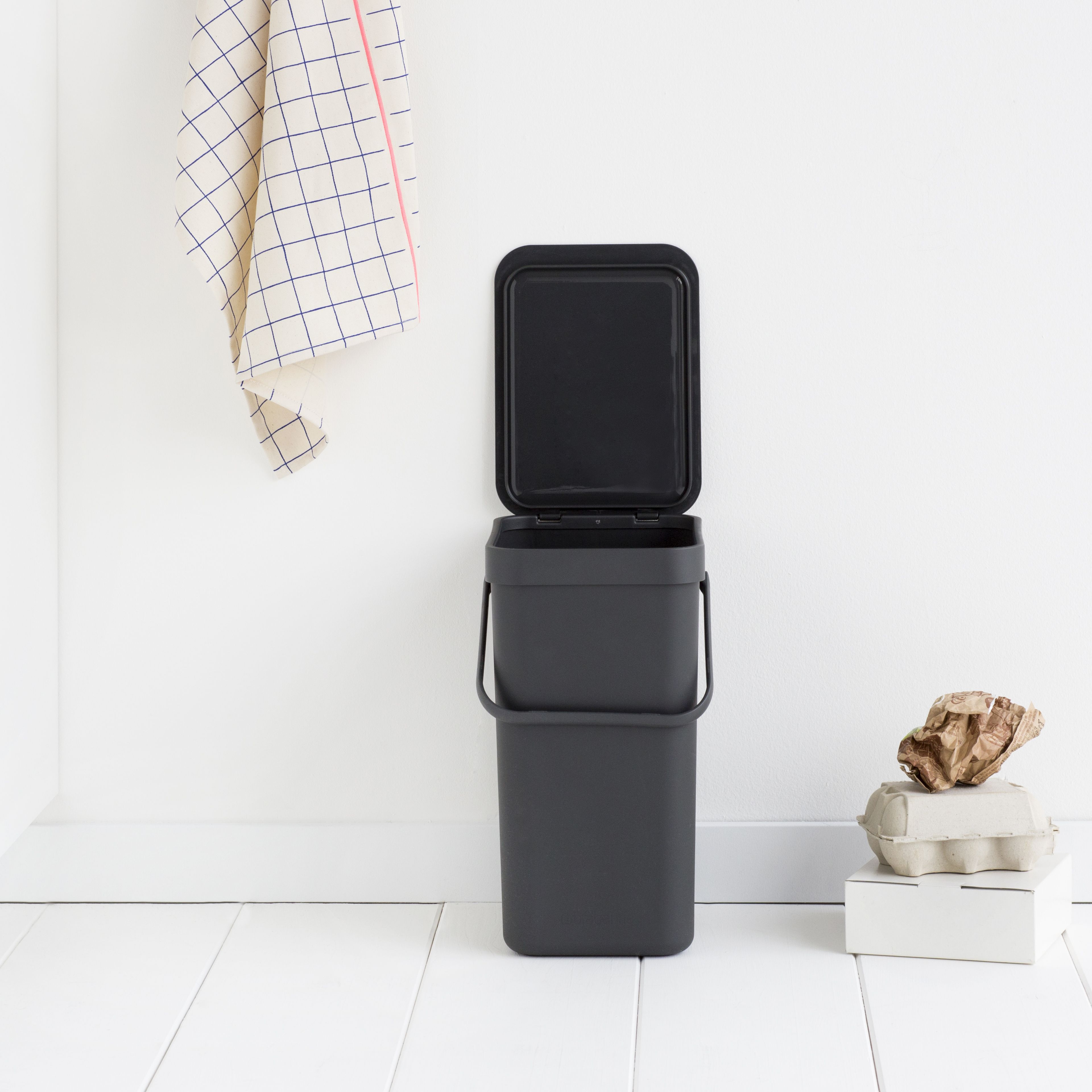 Brabantia Sort & Go Grey Plastic Bin - 12L
