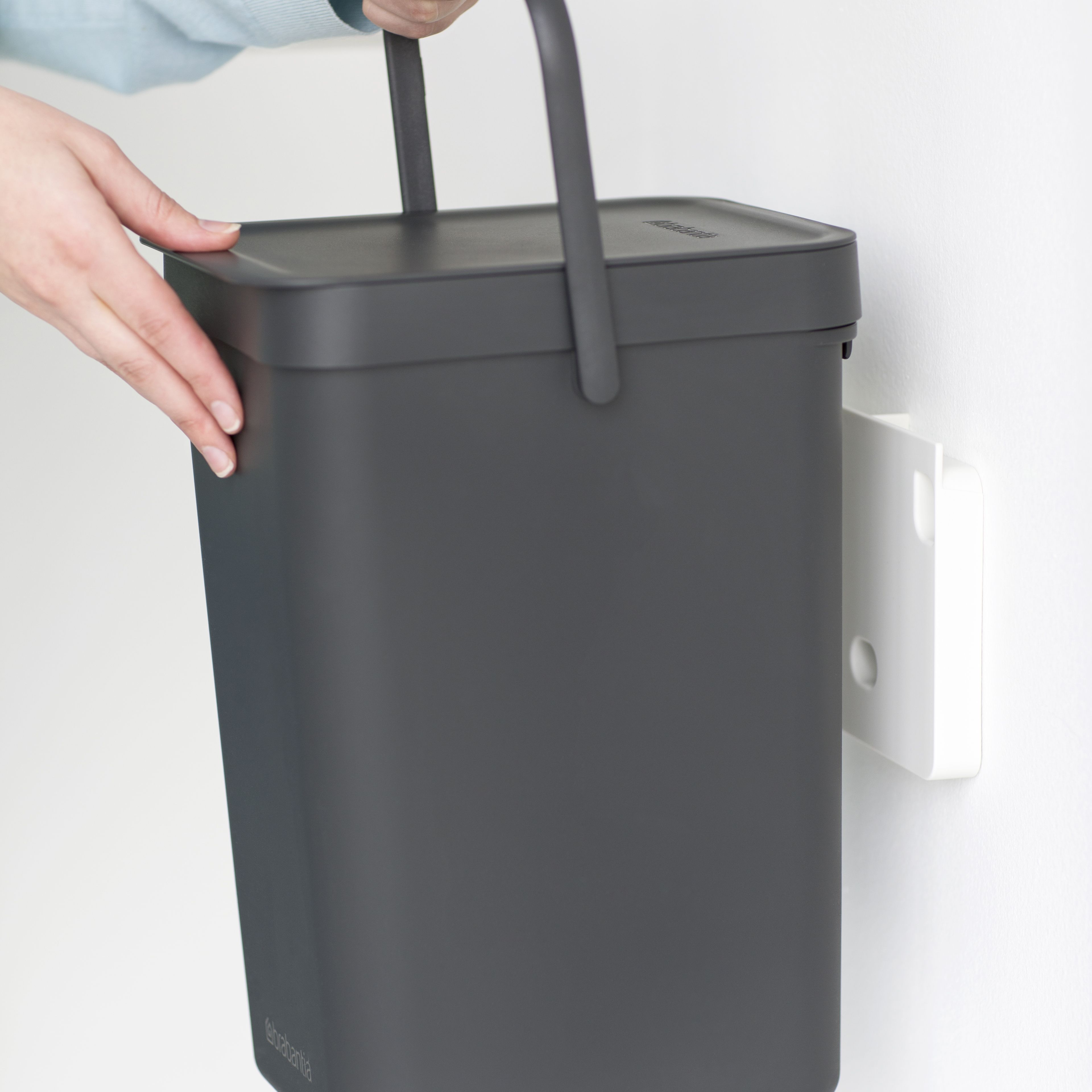 Brabantia Sort & Go Grey Plastic Bin - 12L