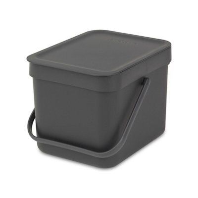 Brabantia Sort & go Grey Plastic Bin - 6L