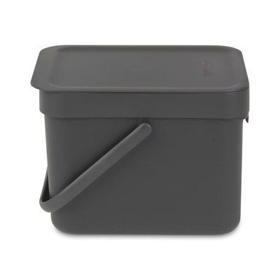 Brabantia Sort & go Grey Plastic Bin - 6L