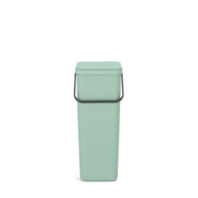 Brabantia Sort & Go Jade Green Plastic Rectangular Freestanding Kitchen Recycling bin, 40L