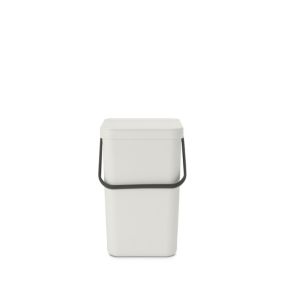 Brabantia Sort & Go Light Grey Plastic Rectangular Freestanding Kitchen Recycling bin, 25L