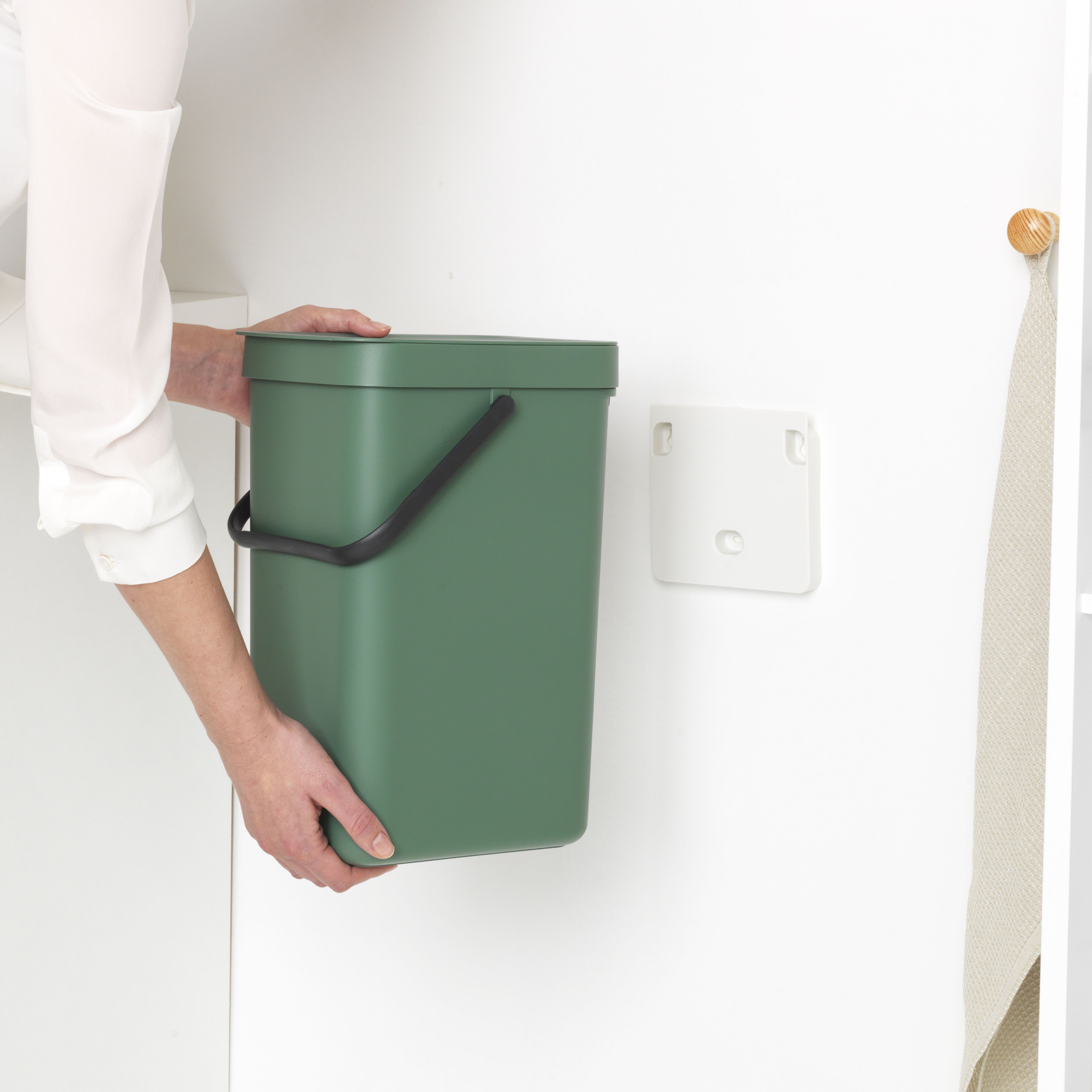 Brabantia Sort & Go Standard Fir green Plastic Bin - 12L Freestanding