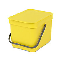Brabantia Sort & go Yellow Plastic Bin - 6L