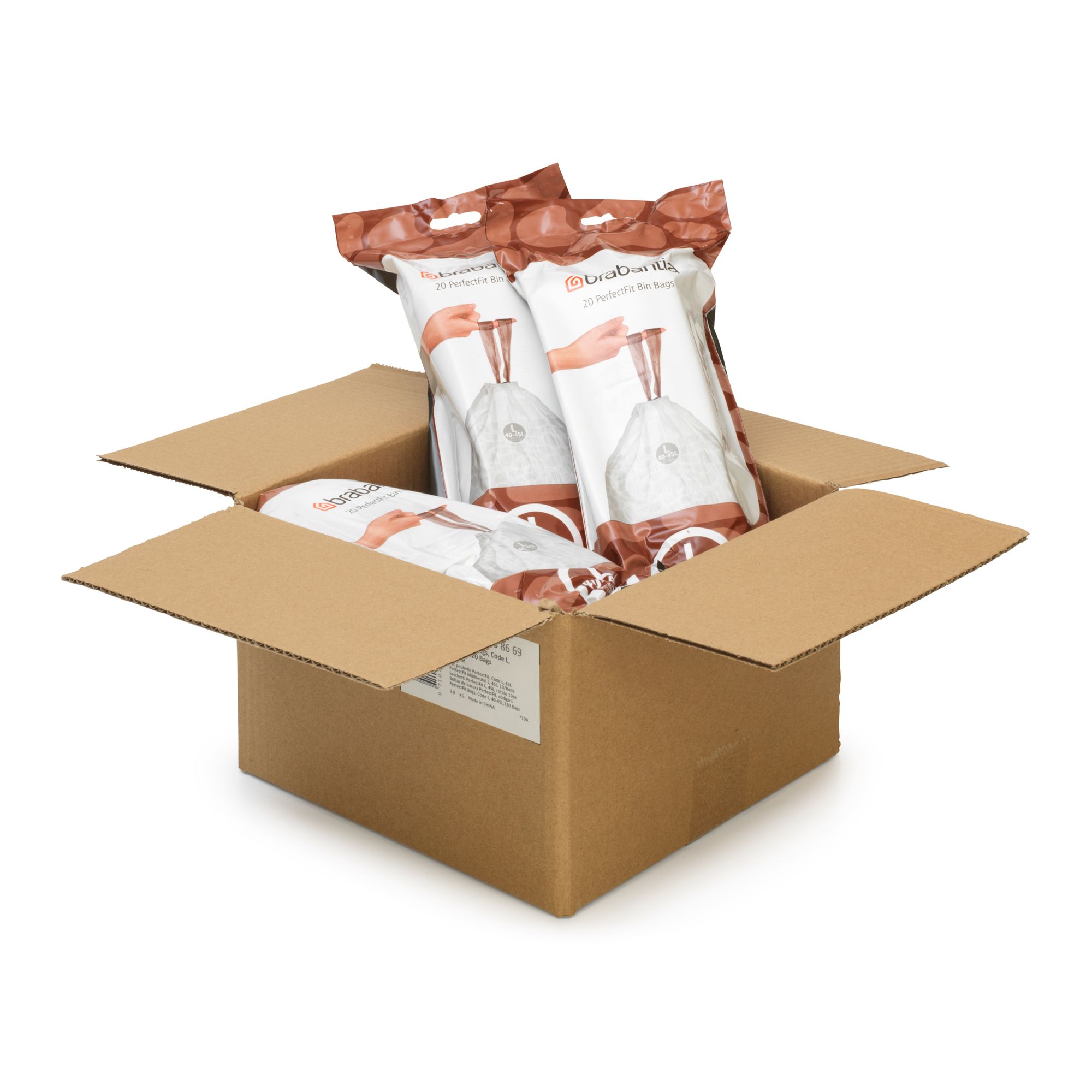 Brabantia White 40L Heavy duty , Set of 6