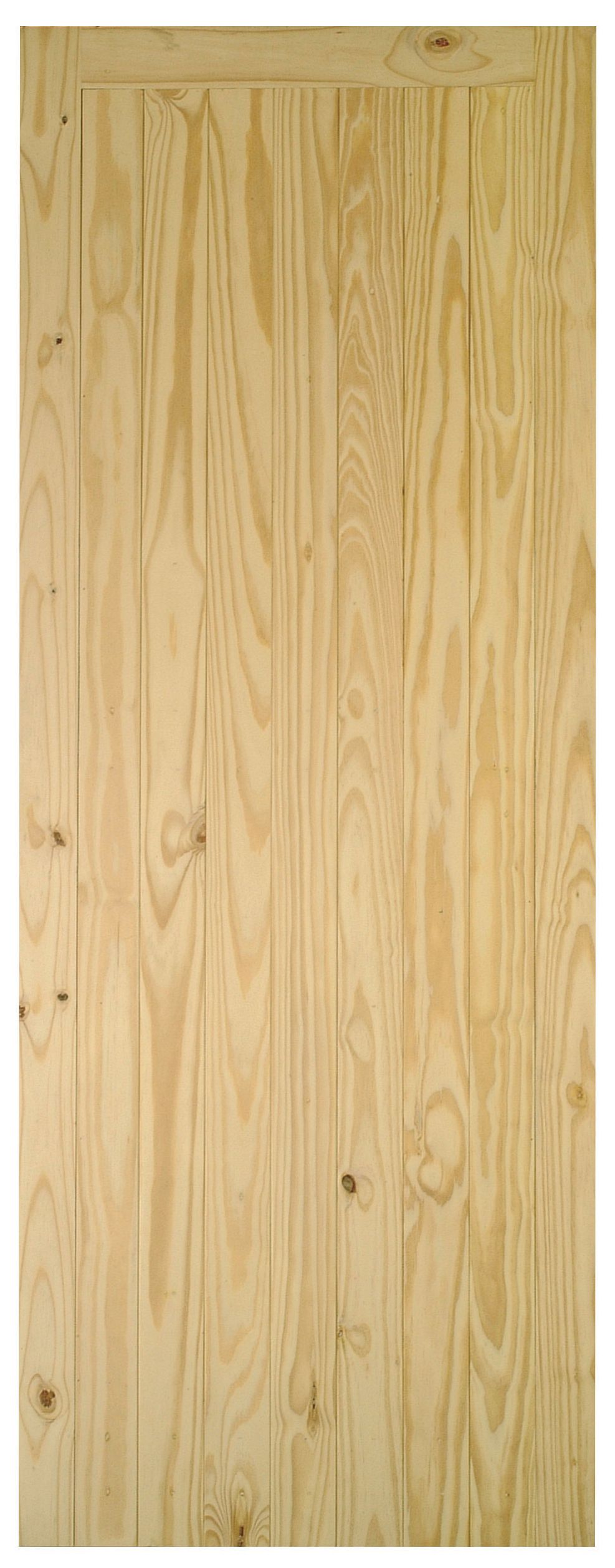 Braced, framed & ledged Cottage Wooden Pine veneer External Side Back door, (H)1981mm (W)762mm