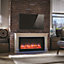Bradbury-Ambience White MDF Electric LED electric fire suite