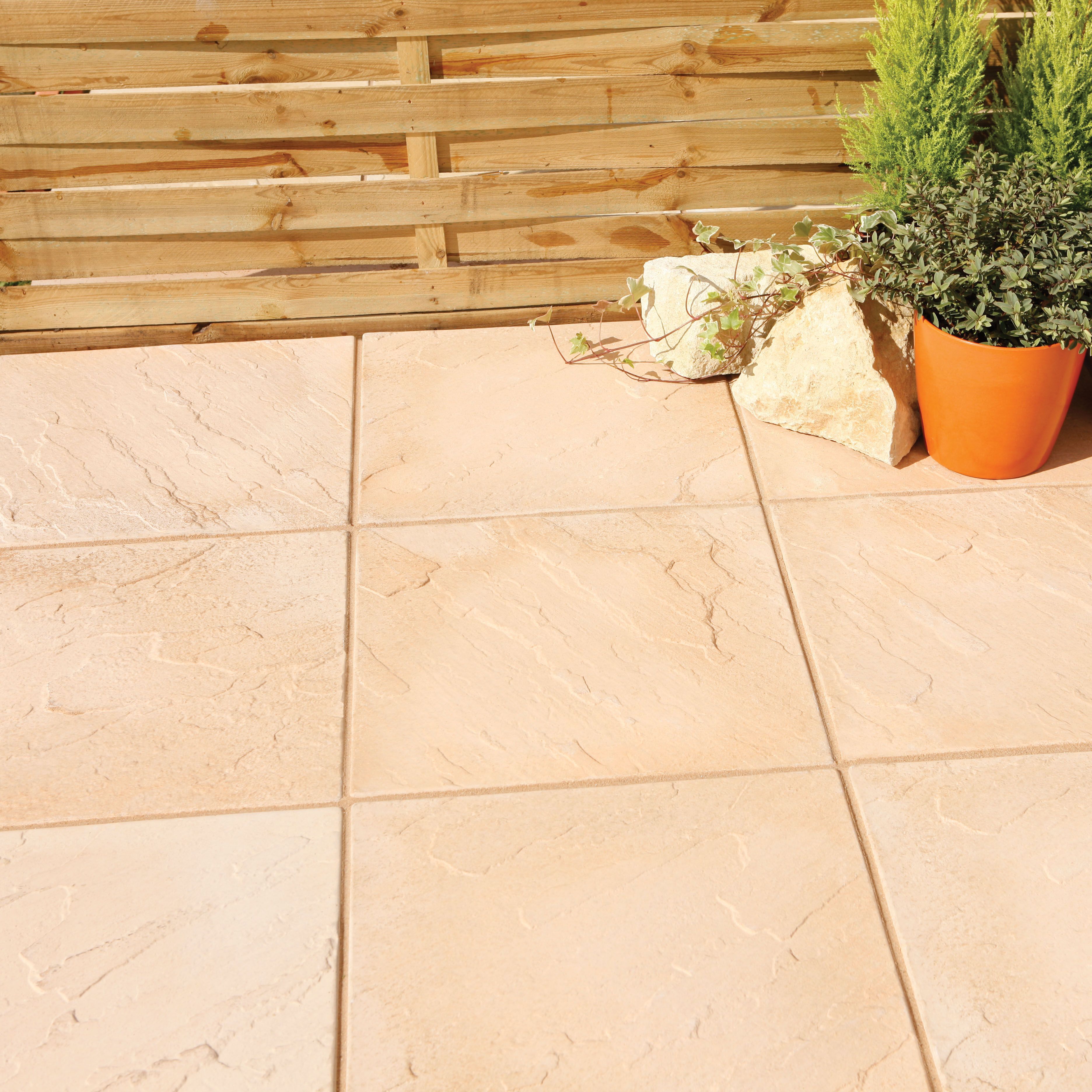 Buy Bradstone Derbyshire Morland Cream Reconstituted Stone Paving Slab ...