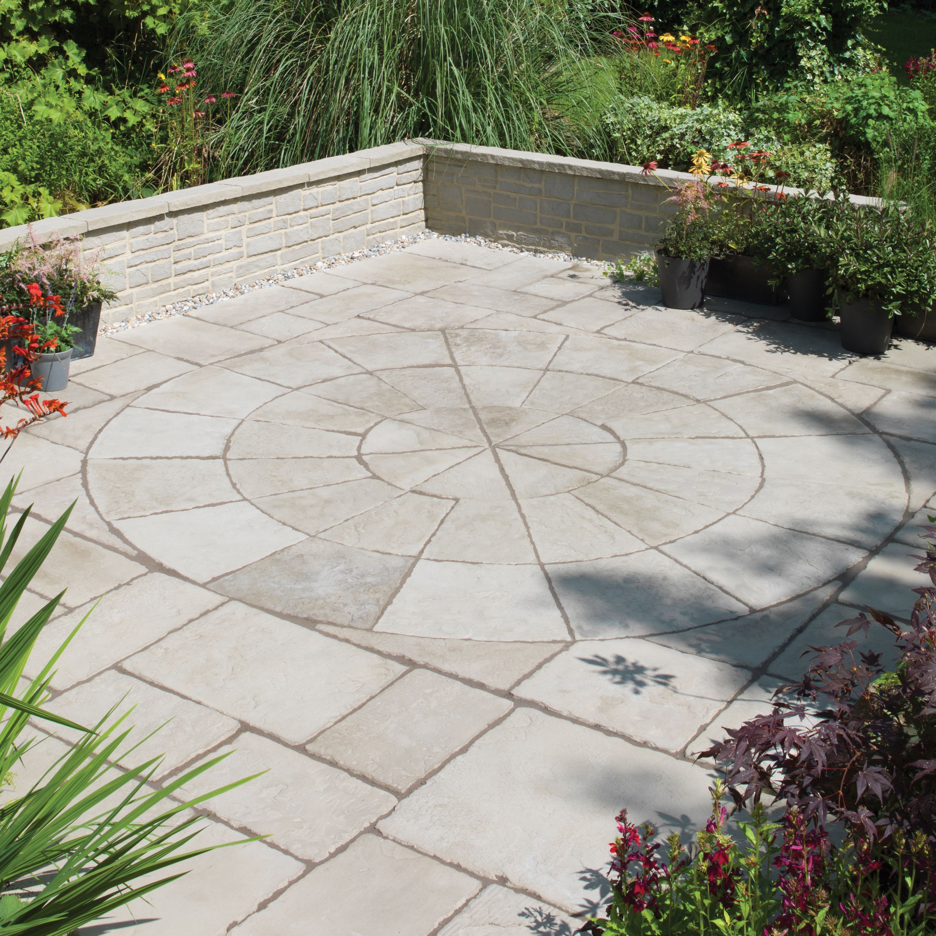 Bradstone Old Town Grey Green Reconstituted Stone Paving Set, 6.12m² ...