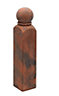 Bradstone Rustic rope top Rustic rope top Red Paving edging corner (H)250mm (T)50mm, Pack of 20