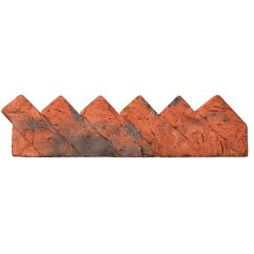 Bradstone Sawtooth Traditional Single sided Brindle red Paving edging (H)140mm (W)550mm (T)100mm