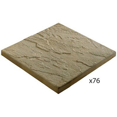 BradstoneDerbyshire Cream Reconstituted Stone Paving Slab (L)450mm (W ...