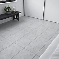 Bradwell Light grey Matt Marble effect Porcelain Wall & floor Tile, Pack of 6, (L)600mm (W)300mm