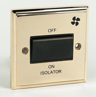Brass 6A 1 gang Fan isolator Switch