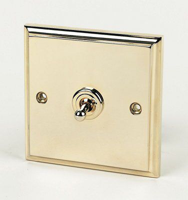 Brass 6A 2 way 1 gang Toggle Switch