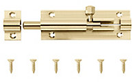 Brass Barrel N233 Door bolt (L)76mm (W)25mm