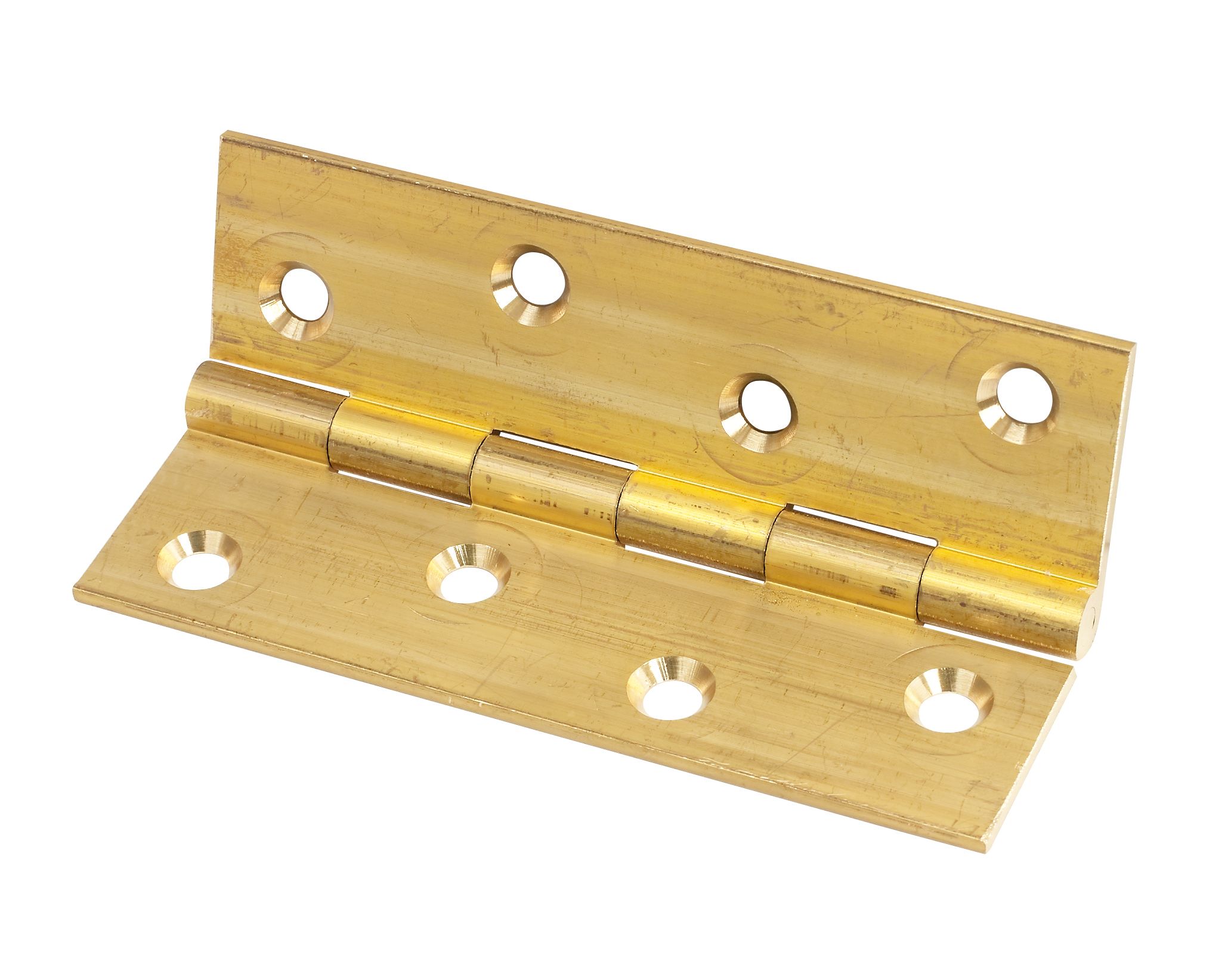 Brass Door hinge 14640 (L)102mm (W)60mm, Pack of 2