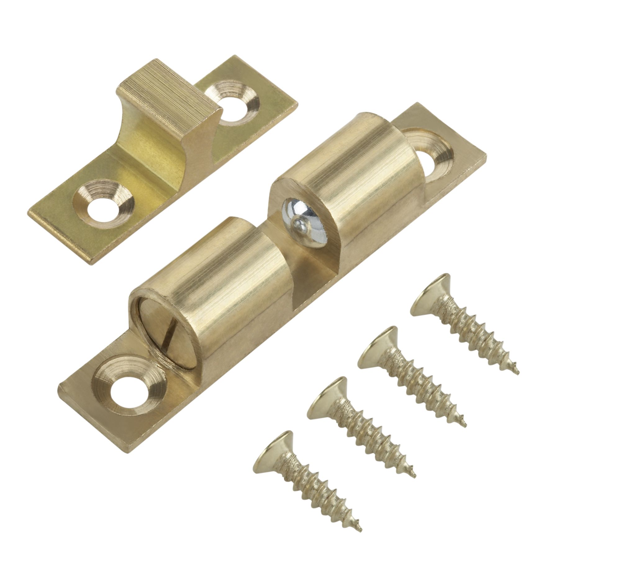 Brass Double roller catch DIY at B&Q